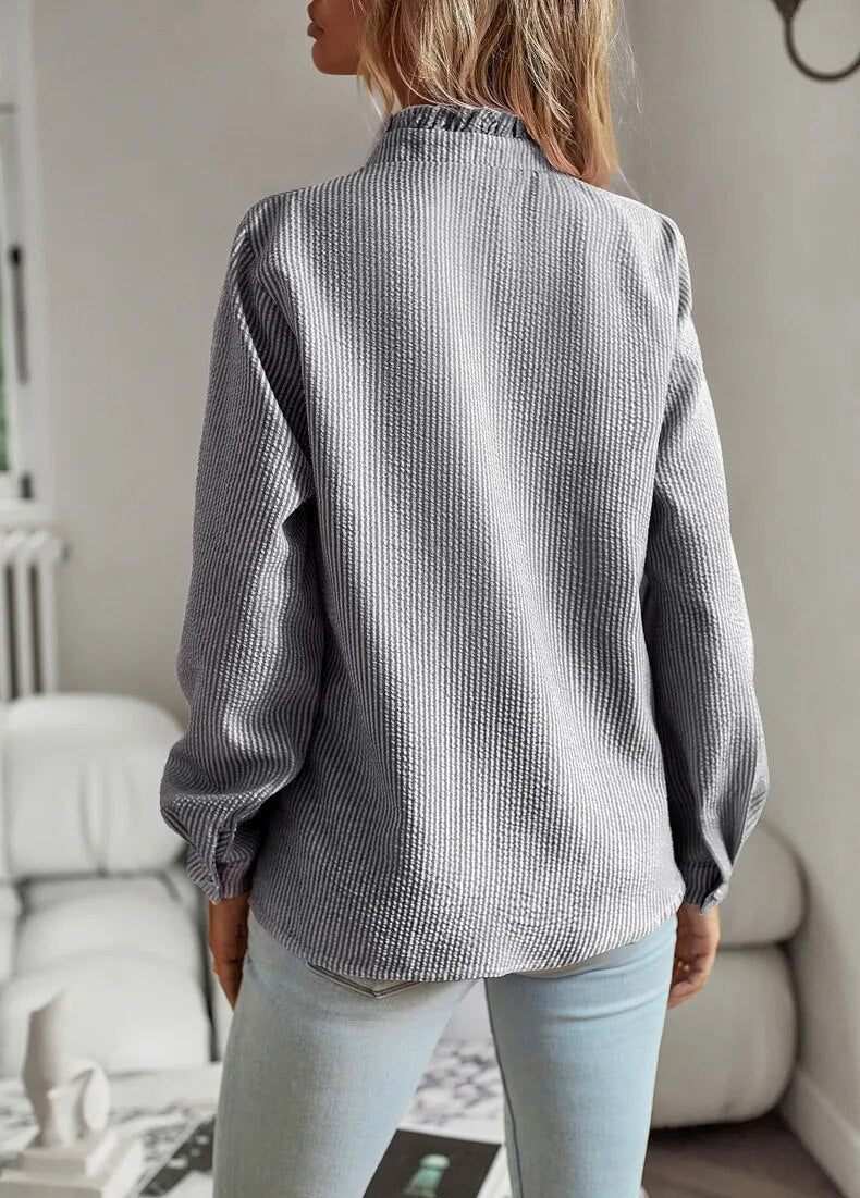 Alice | Ruffled Buttoned Blouse