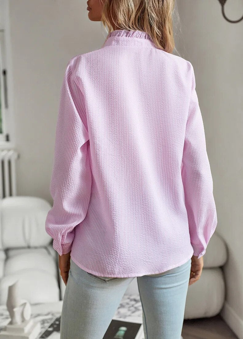Alice | Ruffled Buttoned Blouse